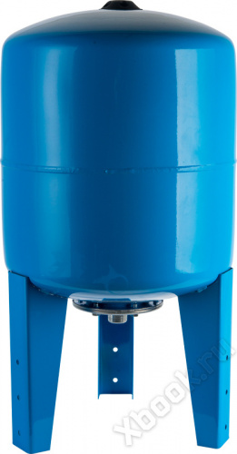 STW-0002-000080 STOUT Расширительный бак, гидроаккумулятор 80 л. вертикальный (цвет синий) вид спереди