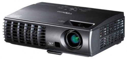 Optoma EW1691e projector 1x0,65" Darkchip3 DMD, 1280x800, 3000 ANSI, 2500:1, +/-30°, 33Db, 1.5  - 1.8:1, 1W, Lamp:3000 hrs, 1,4 kg. 6s CW, HDMI, USB Mouse вид спереди