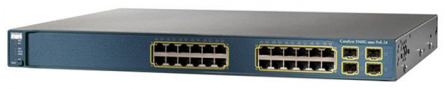 Cisco WS-C3560G-24PS-S вид спереди